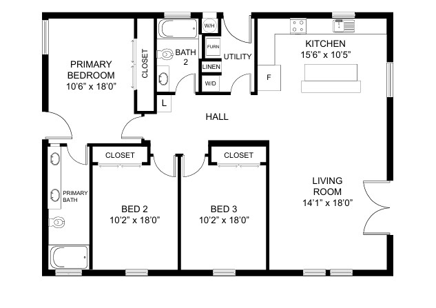 ADORE Duplex 1440 floor plan